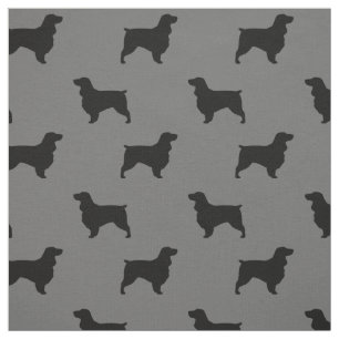 Feldspaniel-Silhouette-Muster Stoff