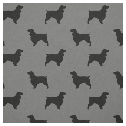 Feldspaniel-Silhouette-Muster Stoff (Muster)