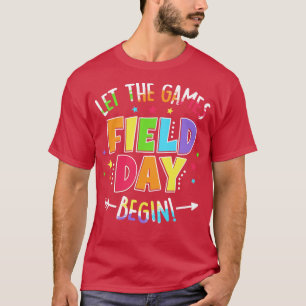 Feldtag Lass Die Spiele Beginnen Kinder Jungen Mäd T-Shirt