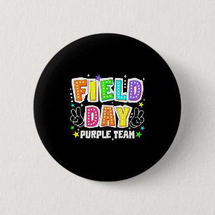 Feldtag lila Team Retro-Wettbewerb Frieden Männer Button