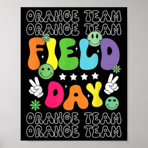 Feldtag Orange Team Color Field Trip Team Spiel C Poster