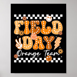 Feldtag Orange Team Color Field Trip Team Spiel C Poster