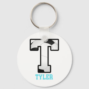 Feldtor Buchstabe Tyler Alphabet Fußball Schlüsselanhänger