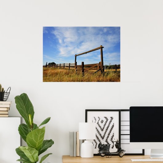 Feldzäune Poster (Heimbüro)