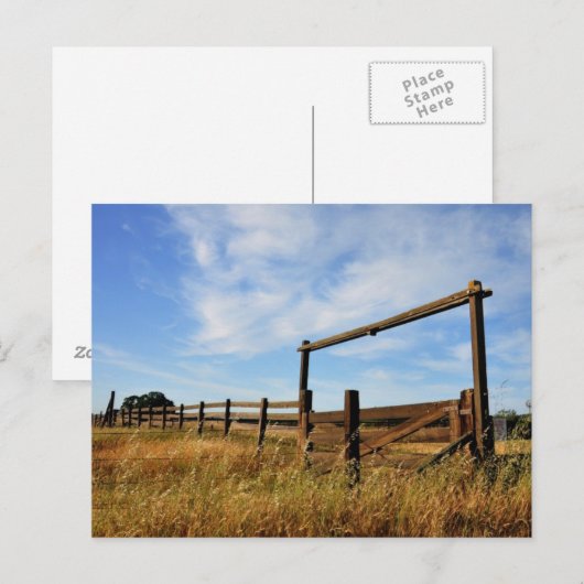 Feldzäune Postkarte (Vorne/Hinten)