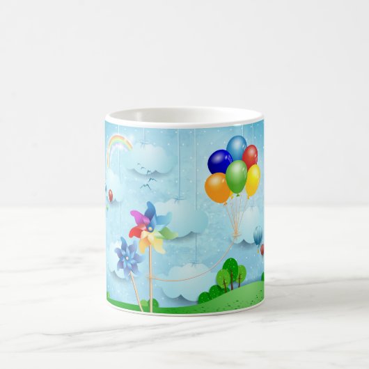 Felgen und Ballons Kaffeetasse (Mittel)