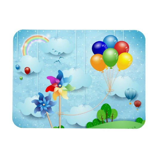 Felgen und Ballons Magnet (Horizontal)
