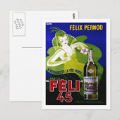 FELI 45 ABSINTH POSTKARTE (Vorne/Hinten)