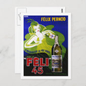 FELI 45 ABSINTHE POSTKARTE (Vorne/Hinten)