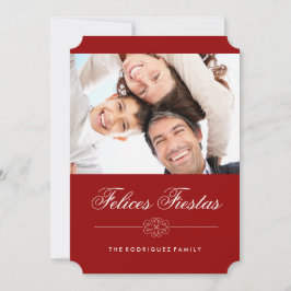 Felices Fiestas Fotokarten Einladung