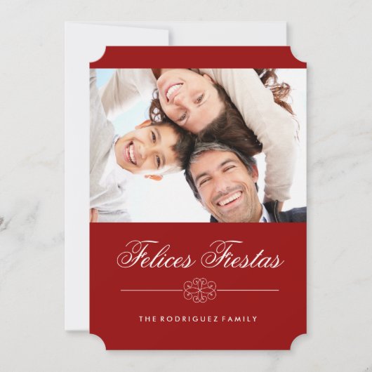 Felices Fiestas Fotokarten Einladung (Vorderseite)