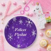 Felices Fiestas Snowflake Blue-Lila Paper Teller (Party)