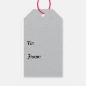 Felices Fiestas Snowflakes Blaue Lila Geschenketik Geschenkanhänger (Rückseite)