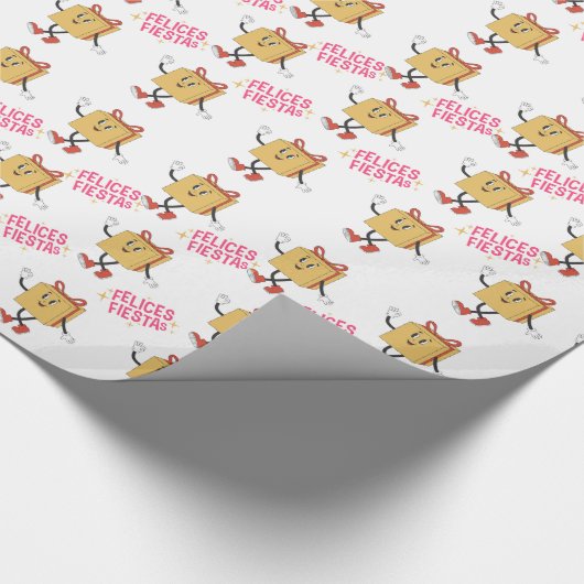 Felices Fiestas Wrapping Present Typ Paper Geschenkpapier (Ecke)