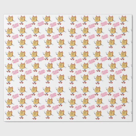 Felices Fiestas Wrapping Present Typ Paper Geschenkpapier (Flach)