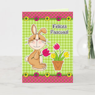 Felices Pascuas Osterkarte auf Spanisch Feiertagskarte