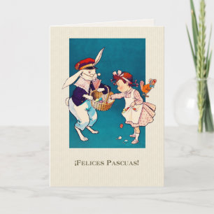 Felices Pascuas. Osterkarte auf Spanisch Feiertagskarte