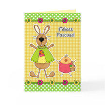 Felices Pascuas Osterkarte auf Spanisch