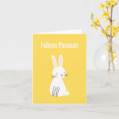 Felices Pascuas, Spanisch Happy Oaster Karte (Gelbe Blume)