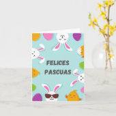 Felices Pascuas, Spanisch Happy Oaster Karte (Gelbe Blume)