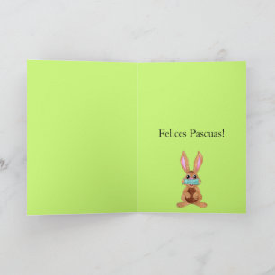 Felices Pascuas! Spanische Osterwand maskiert Bunn Feiertagskarte