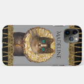 Felicette Bleu Chic French Kitty Monogram Case-Mate iPhone Hülle (Rückseite (Horizontal))