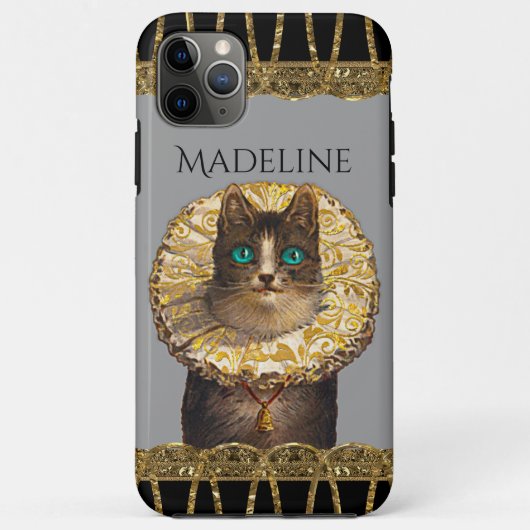 Felicette Bleu Chic French Kitty Monogram Case-Mate iPhone Hülle (Rückseite)