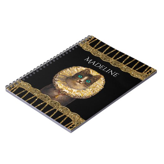 Felicette Knight Hübsch French Kitty Monogram Notizblock (Linke Seite)