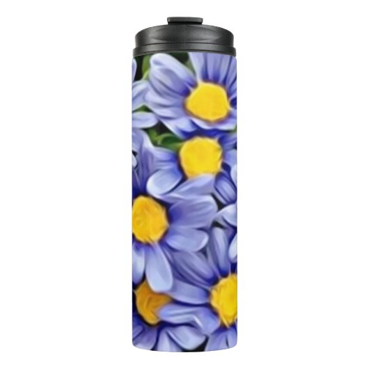 Felicia Blue Daisies Thermosbecher (Vorderseite)