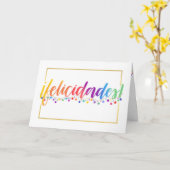 Felicidades Abschluss-Karte Karte (Gelbe Blume)