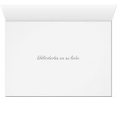 felicidades en SU Boda Tarjeta de Matrimonio (Innenansicht Horizontal (Unten))