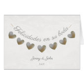 felicidades en SU Boda Tarjeta de Matrimonio (Vorderseite (Horizontal))