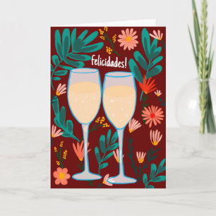 Felicidades Sparkling Wein Champagner Blumenkohl Karte