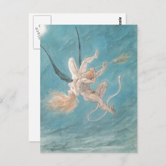 Felicien Rops - der Satanic. Entfernen Postkarte (Vorne/Hinten)