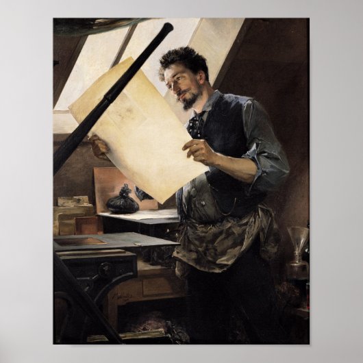 Felicien Rops in his studio Poster (Vorne)