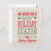 Felicitación de navidad postkarte (Vorne/Hinten)