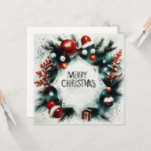 Felicitación navideña (postal). karte (Vorderseite/Rückseite Beispiel)