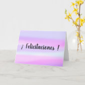 Felicitaciones Spanish Gratulationen Watercolor Karte (Gelbe Blume)