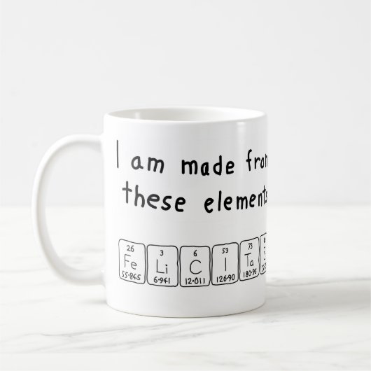 Felicitas Periodenname Tasse (Links)