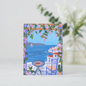 Felicitations pour Nouvelle Maison Sea Views Art Postkarte (Stehend Vorderseite)