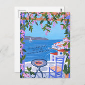 Felicitations pour Nouvelle Maison Sea Views Art Postkarte (Vorne/Hinten)