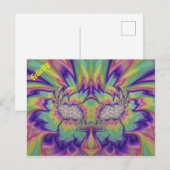 FELICITY ~ 3D-Fraktal Design Muster ~ Multicolor Postkarte (Vorne/Hinten)