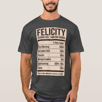 Felicity Nutrition Facts Name Nickname Alias Title T-Shirt