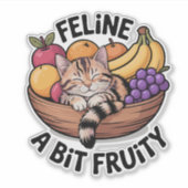 Feline a Bit Fruity - Cozy Cat Aufkleber (Vorderseite)