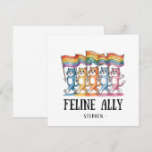 Feline Ally - Rainbow Cat LGBTQ Pride (Vorne/Hinten)