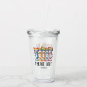 Feline Ally - Rainbow Cat LGBTQ Pride Acryltrinkbecher (Rückseite)