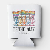 Feline Ally - Rainbow Cat LGBTQ Pride Dosenkühler (Rückseite)