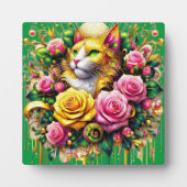 Feline Amidt ein lebendiges Blütenblut Fotoplatte (Vorderseite)