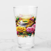 Feline Amidt ein lebendiges Blütenblut Glas (Vorderseite)