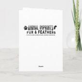 Feline and Floral | Happy Birthday Karte (Rückseite)